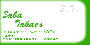 saba takacs business card